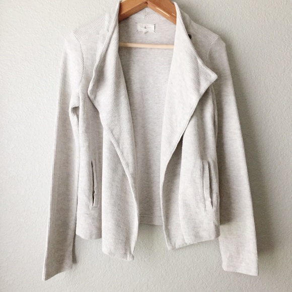 Lou & Grey Sweaters - Lou & Grey Ribbed Moto Knit Sweater Jacket
